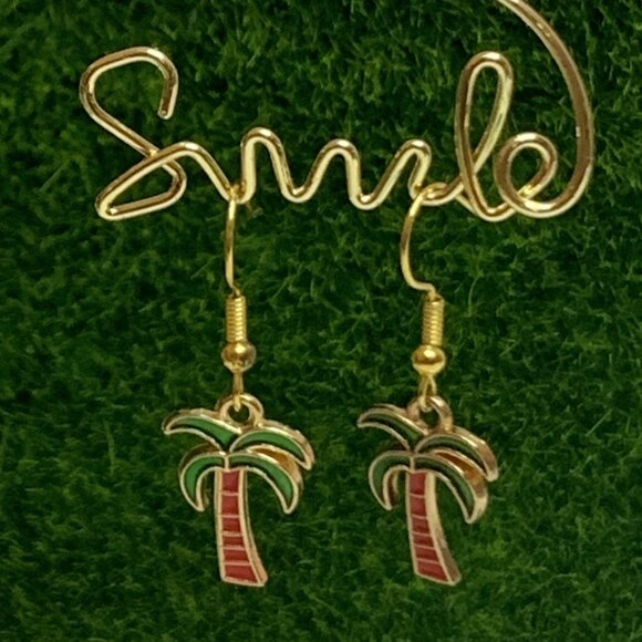 Palm Tree Earring, Tree Earring, Coconut Tree, Beach Earring, Gift Idea, Nature - Picture 5 of 7